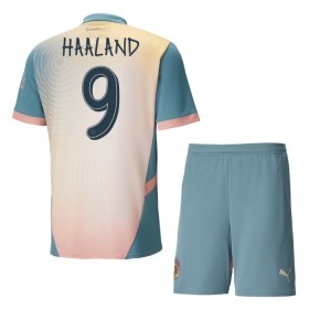 Manchester City Haaland 9 Barn Fjerdedrakt 2024-25 Kortermet